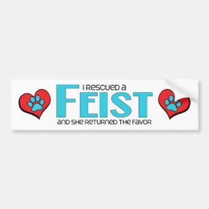 Pegatina Para Coche Rescaté a un Feist (el perro femenino)