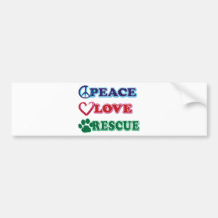Pegatina Para Coche Rescate de amor por la paz