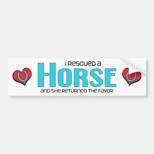 Pegatina Para Coche Rescaté un caballo (el caballo femenino)