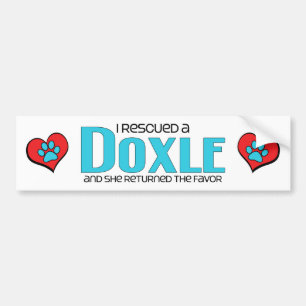 Pegatina Para Coche Rescaté un diseño (femenino) de la adopción del