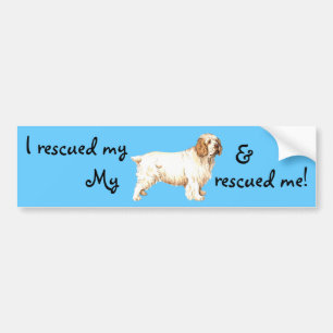 Pegatina Para Coche Rescue Clumber Spaniel