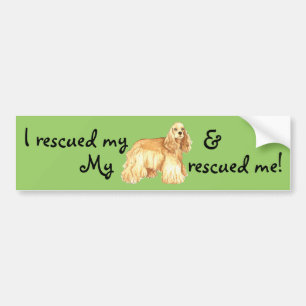 Pegatina Para Coche Rescue Cocker Spaniel Bumper Sticker