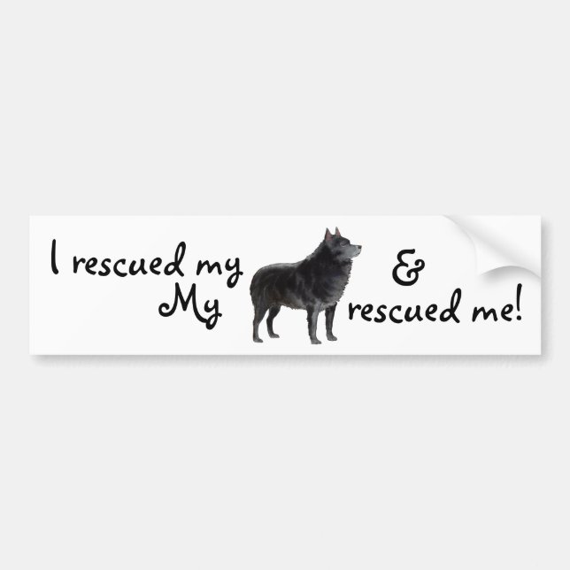 Pegatina Para Coche Rescue Schipperke (Frente)