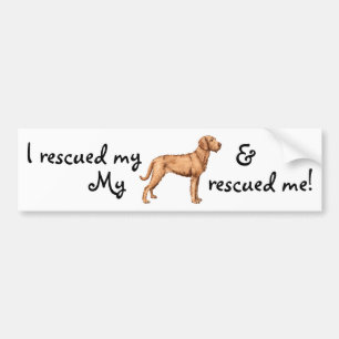 Pegatina Para Coche Rescue Wirehaed Vizsla