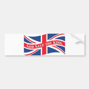 Pegatina Para Coche Reserva de dios el rey con Union Jack