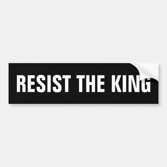 PEGATINA PARA COCHE RESIST THE KING (Frente)