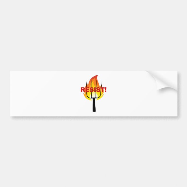 Pegatina Para Coche Resistance Torch and Pitchfork (Frente)