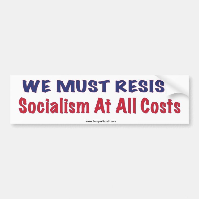 Pegatina Para Coche Resistir al socialismo (Frente)