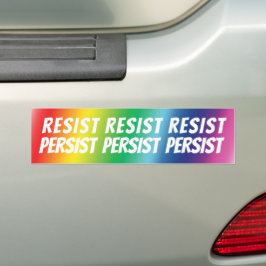 Pegatina Para Coche "resistir persistir" letras blancas - orgullo lgbt