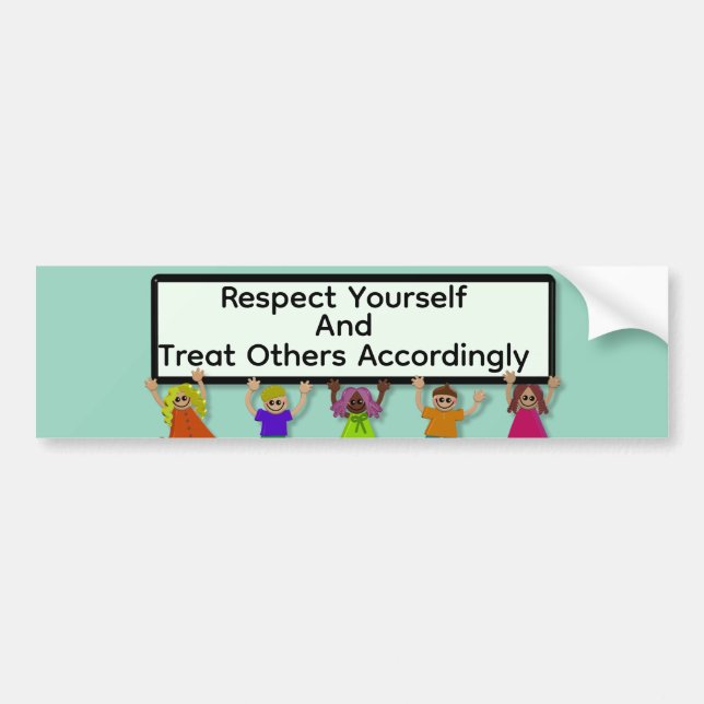Pegatina Para Coche Respect Yourself Bumpersticker (Frente)