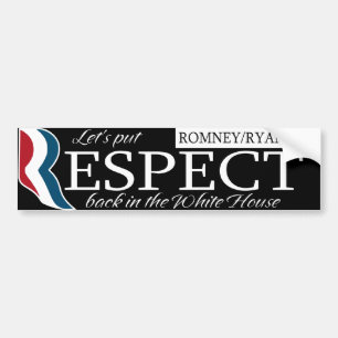 Pegatina Para Coche Respecto Romney/Ryan 2012