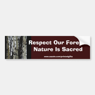 Pegatina Para Coche RESPETAR NUESTROS BOSQUES Serie de regalos del Día