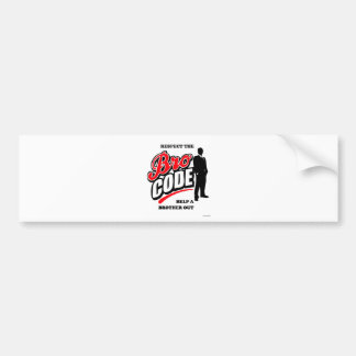 Pegatina Para Coche Respete el código de Bro
