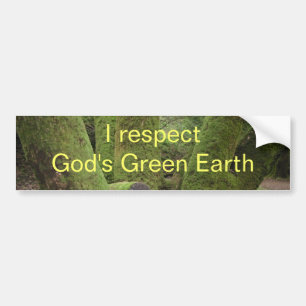 Pegatina Para Coche Respeto la tierra verde de dios