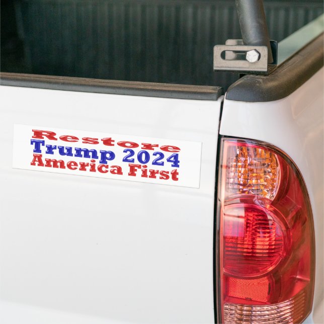 Pegatina Para Coche Restablecer Estados Unidos primero Trump 2024 (En Camión)