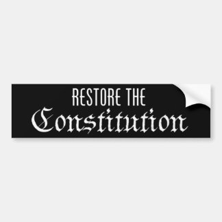 Pegatina Para Coche Restaure el Constitution2