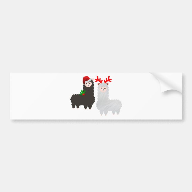 Pegatina Para Coche Resto de los navidades alpacas (Frente)