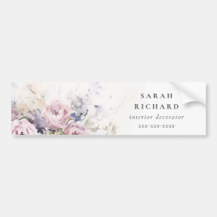 Pegatina Para Coche Resumen Rubor Lilac Watercolor Rosa Floral Bunch