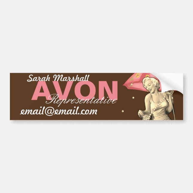 Pegatina Para Coche Retro Avon (Frente)