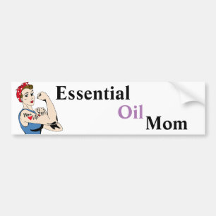 Pegatina Para Coche Retro Mom - Essential Oil Mom