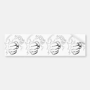 Pegatina Para Coche Retro Pop Art Smash Sketch Sticter Bumper
