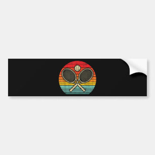 Pegatina Para Coche Retro Vintage Crosage Tennis Racket Lover