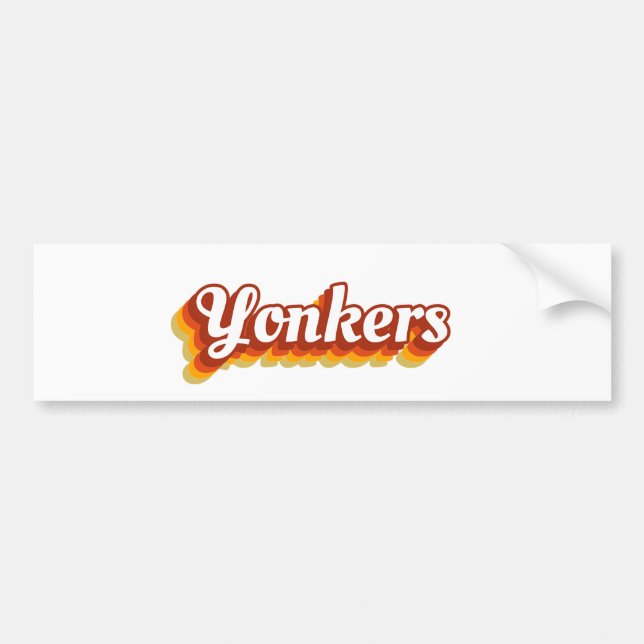 Pegatina Para Coche Retro Yonkers New York (Frente)