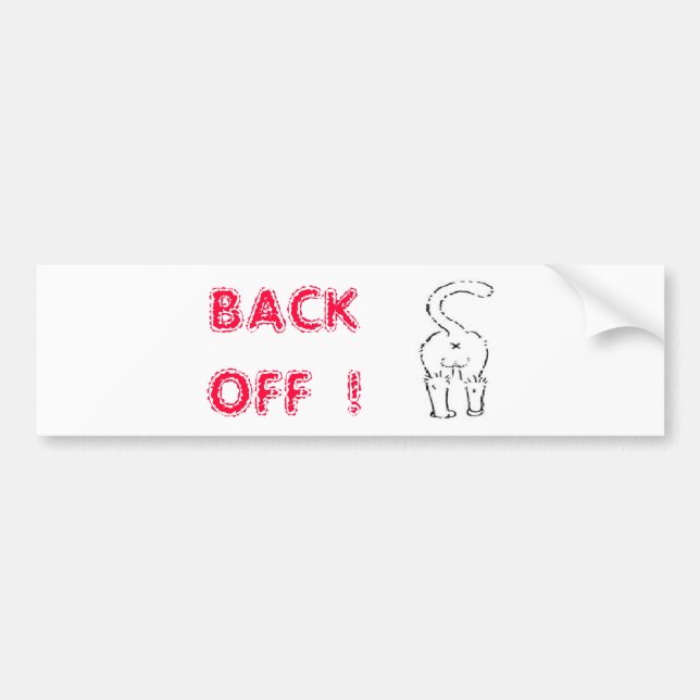 PEGATINA PARA COCHE RETROCEDA EL EXTREMO BUMPERSTICKER ROJO (Frente)