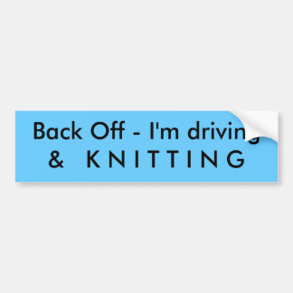 Pegatina Para Coche Retroceda - soy el driving&   K N I T T I N G