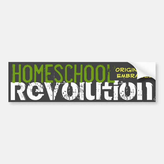 Pegatina Para Coche Revolución de Homeschool - originalidad abrazada (Frente)