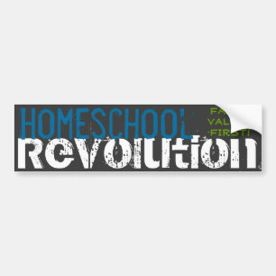 Pegatina Para Coche Revolución de la escuela en casa - ¡Primero los