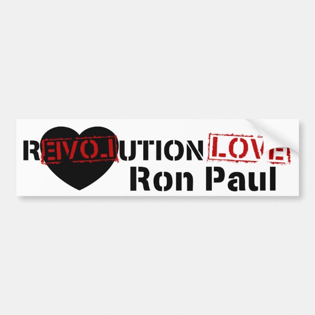 Pegatina Para Coche Revolución de Ron Paul (Frente)