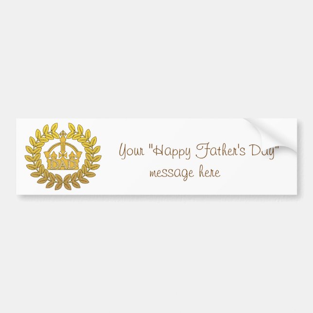 Pegatina Para Coche Rey del día de padre (Frente)
