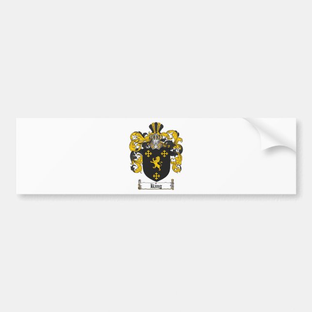 PEGATINA PARA COCHE REY FAMILY CREST - REY ESCUDO DE ARMAS (Frente)