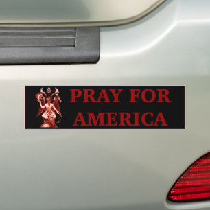 Pegatina Para Coche Reza contra los Baphomet por Estados Unidos