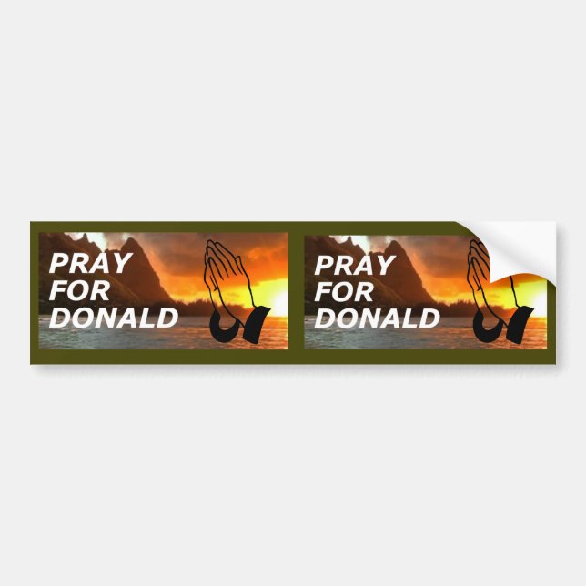 Pegatina Para Coche Rezar por Donald (Trump) (Frente)