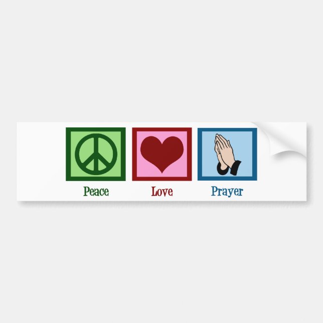 Pegatina Para Coche Rezo del amor de la paz (Frente)