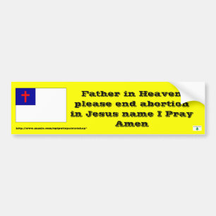 Pegatina Para Coche Rezo para terminar el aborto