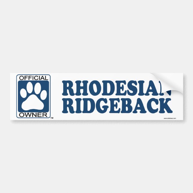 Pegatina Para Coche RHODESIAN RIDGEBACK_Blue (Frente)