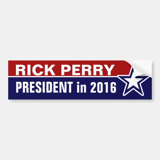 Pegatina Para Coche Rick Perry en 2016 (Frente)