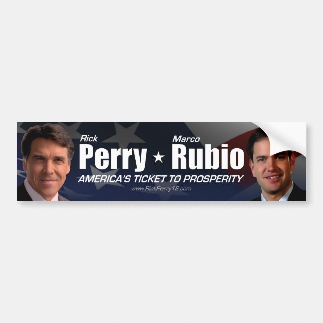 Pegatina Para Coche Rick Perry - Marco Rubio (Frente)