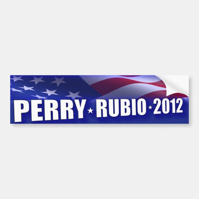 Pegatina Para Coche Rick Perry - Marco Rubio 2012 (Frente)