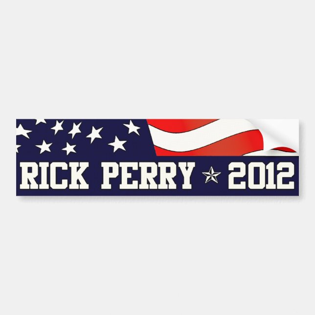Pegatina Para Coche Rick Perry presidente en 2012 (Frente)
