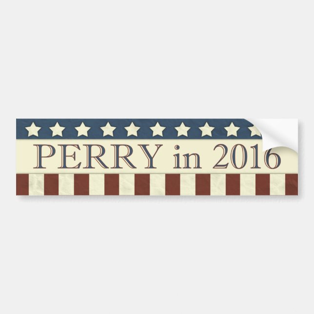 Pegatina Para Coche Rick Perry presidente en 2016 (Frente)