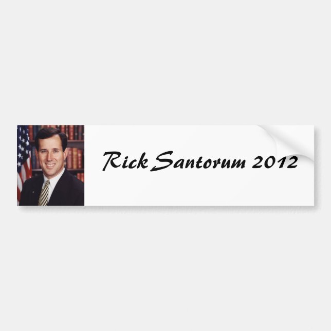Pegatina Para Coche Rick Santorum (Frente)