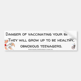 Pegatina Para Coche Riesgo de vacunación: Adolescentes sanos,