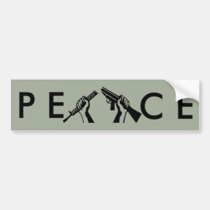 Pegatina Para Coche Rifle roto paz