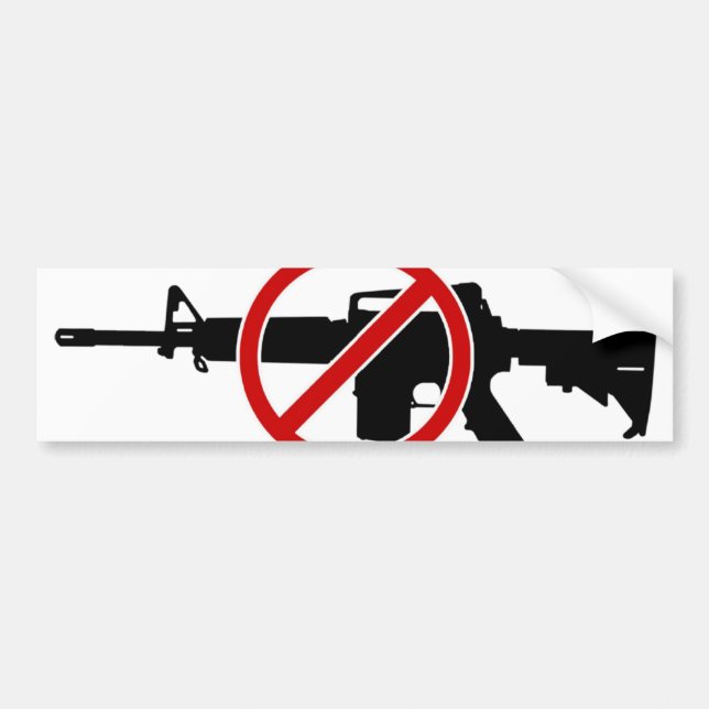 Pegatina Para Coche ¡Rifles de asalto de la prohibición AHORA! (Frente)