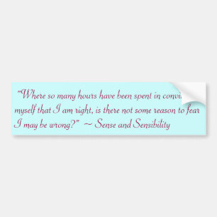 Pegatina Para Coche Right or Wrong Jane Austen Quote