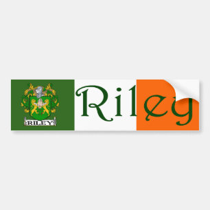 Pegatina Para Coche Riley Coat of Arms Flag Bumper Sticker